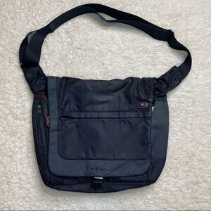 TUMI Black/Gray Nylon Messenger Bag